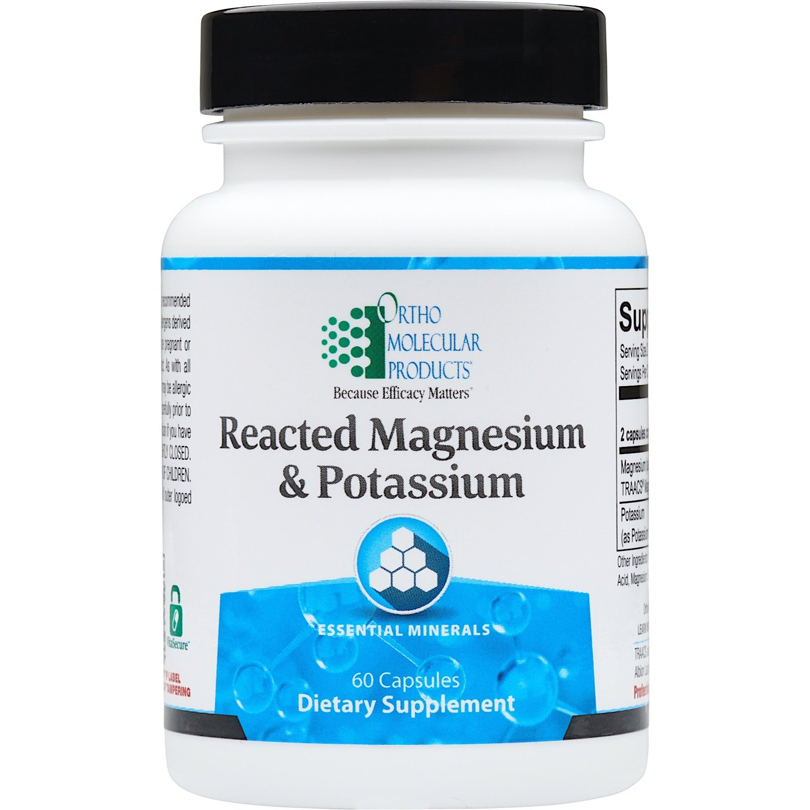 Ortho Molecular, Reacted Magnesium & Potassium, 60 Capsules UPC 615033002589 | Hilife Vitamins